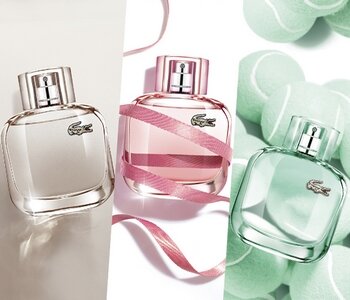 Les parfums Eau de Lacoste pour Elle Natural, Sparkling et Elegant